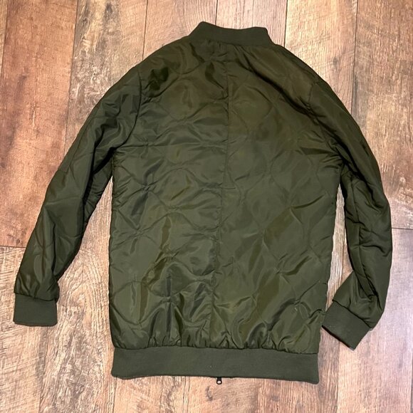 Women's Army Green Volcom Bomber Jacket- Sm - Picture 3 of 4